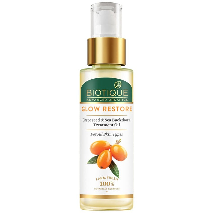 Biotique Advanced Organics Glow Restore Grapeseed & Sea Buckthorn Treatment Oil - 30ml