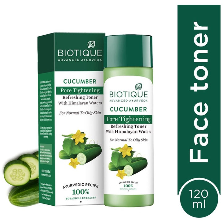 Biotique Cucumber Pore Tightening Normal to Oily Skin Refreshing Toner - 120ml
