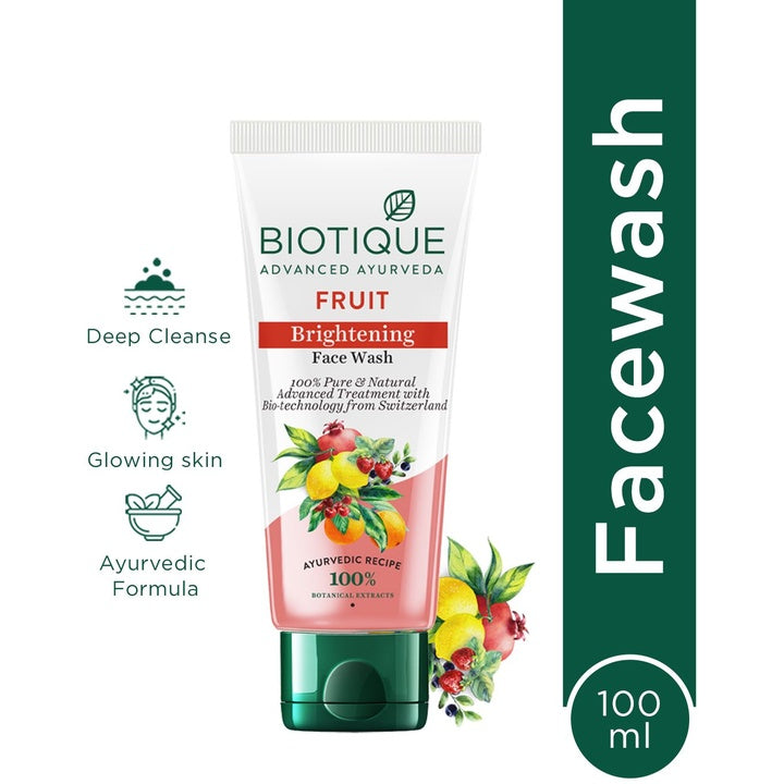 Biotique Pure & Natural Fruit Brightening Face Wash - 100 ml