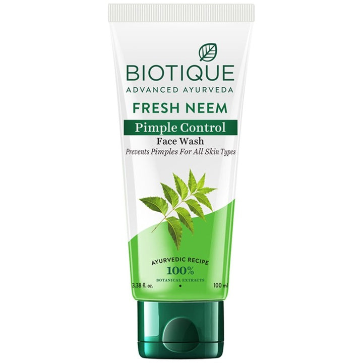 Biotique Fresh Neem Pimple Control Face Wash for Oily Acne Prone Skin - 100ml