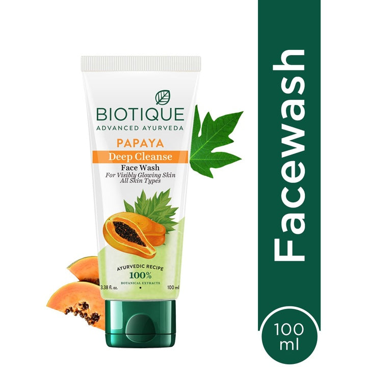 Biotique Papaya Deep Cleanse Visibily Glowing Skin Face Wash - 100ml