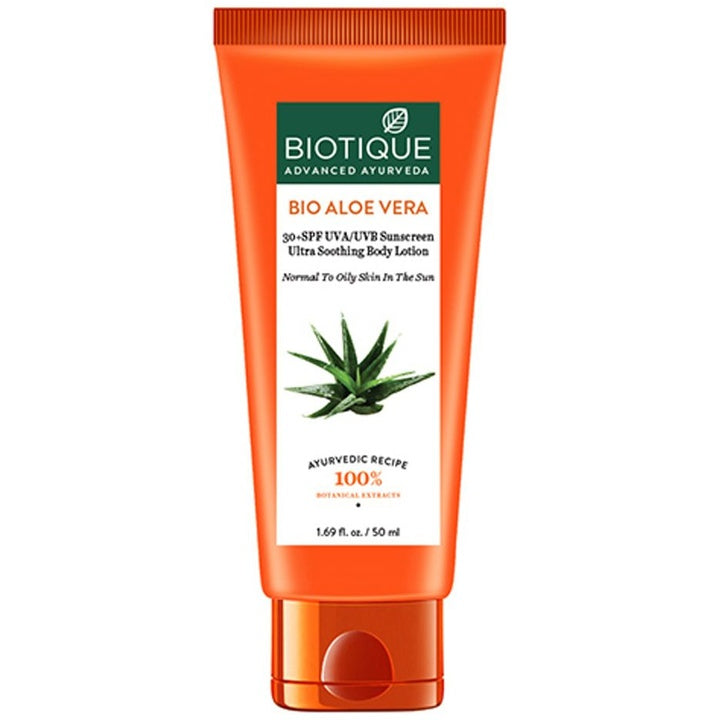 Biotique Unisex Bio Aloe Vera SPF 30+ Ultra Soothing Body Lotion 50 ml
