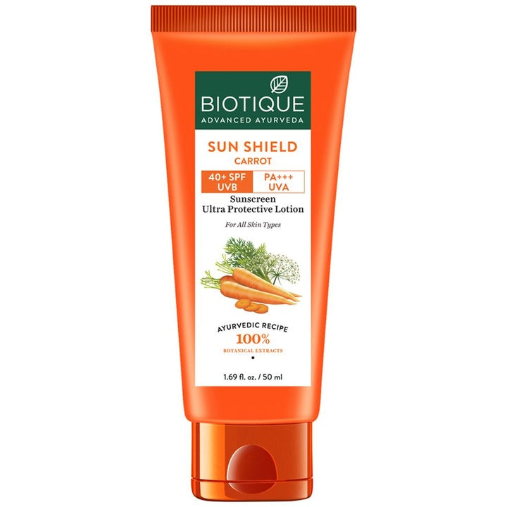 Biotique Bio Carrot SPF40+ Sunscreen Ultra Soothing Face Lotion 50 ml