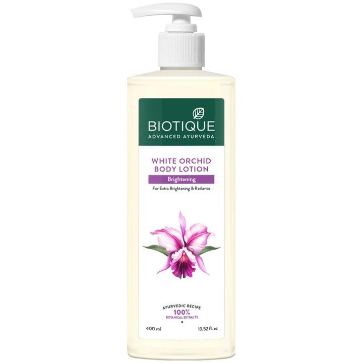 Biotique White Orchid Brightening Body Lotion With Coconut & Almond - 400ml
