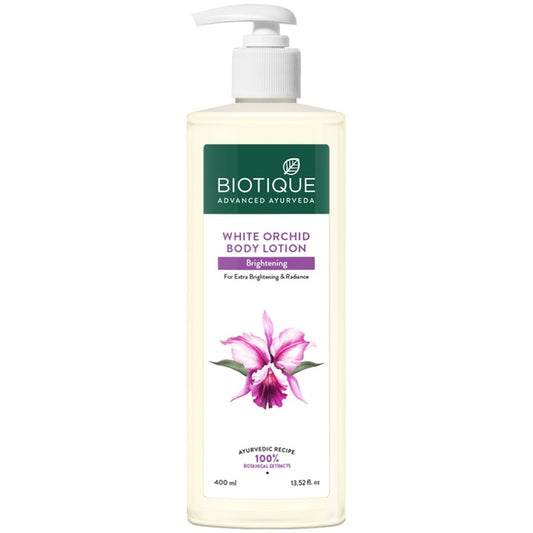 Biotique White Orchid Brightening Body Lotion With Coconut & Almond - 400ml