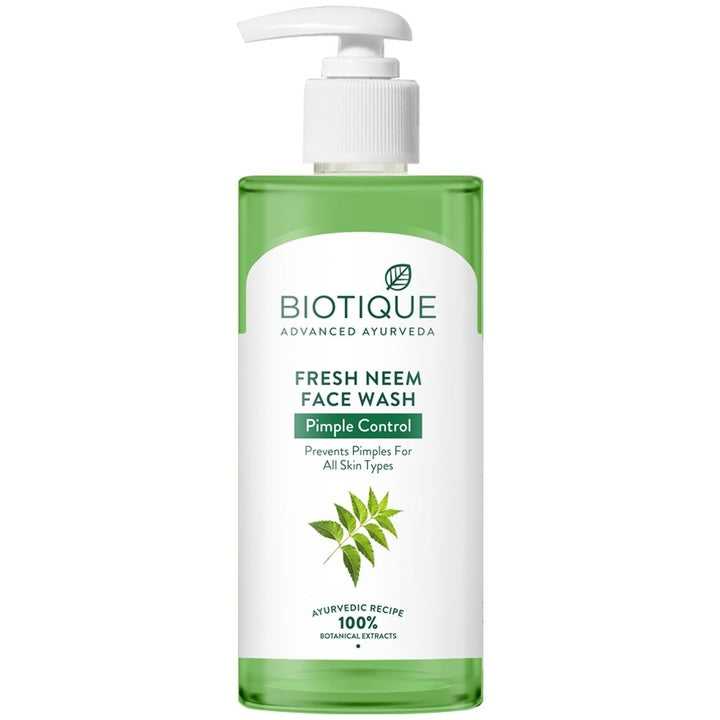 Biotique Fresh Neem Pimple Control Suitable for All Skin Types Face Wash - 300ml