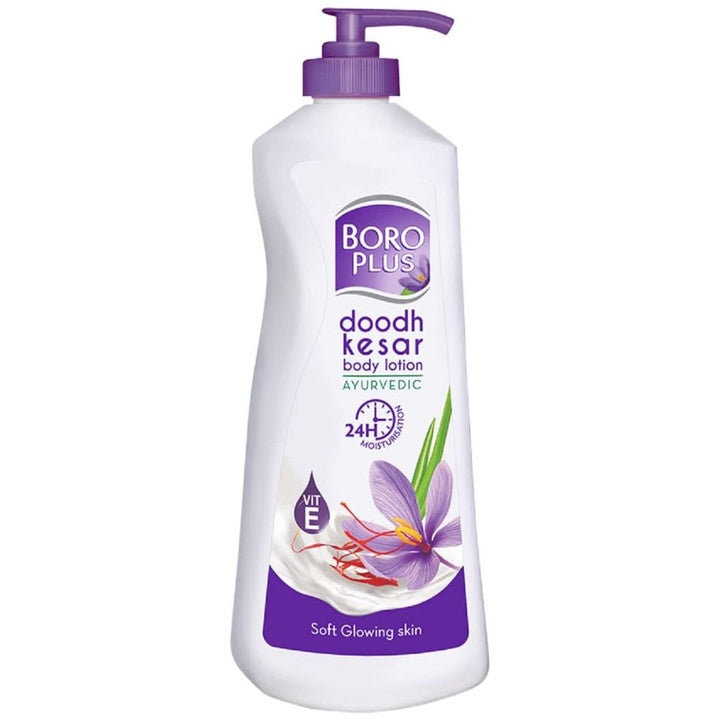 BOROPLUS Doodh Kesar Body Lotion with Vitamin E for Soft Glowing Skin - 400 ml