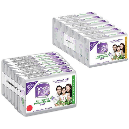 BOROPLUS Set of 12 Antiseptic & Moisturising Soap with Neem - 125 g each