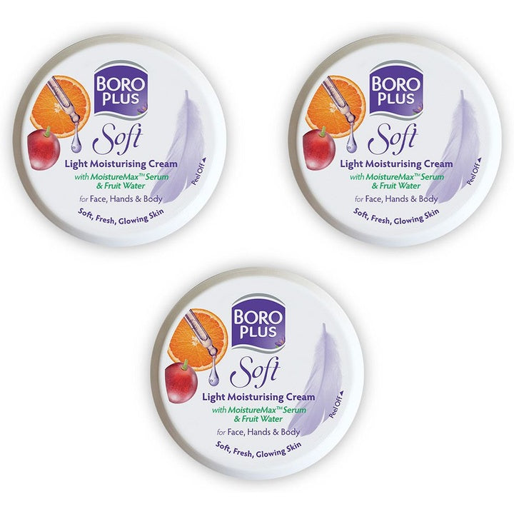 BOROPLUS Set Of 3 Soft Light Moisturising Cream - 300ml Each