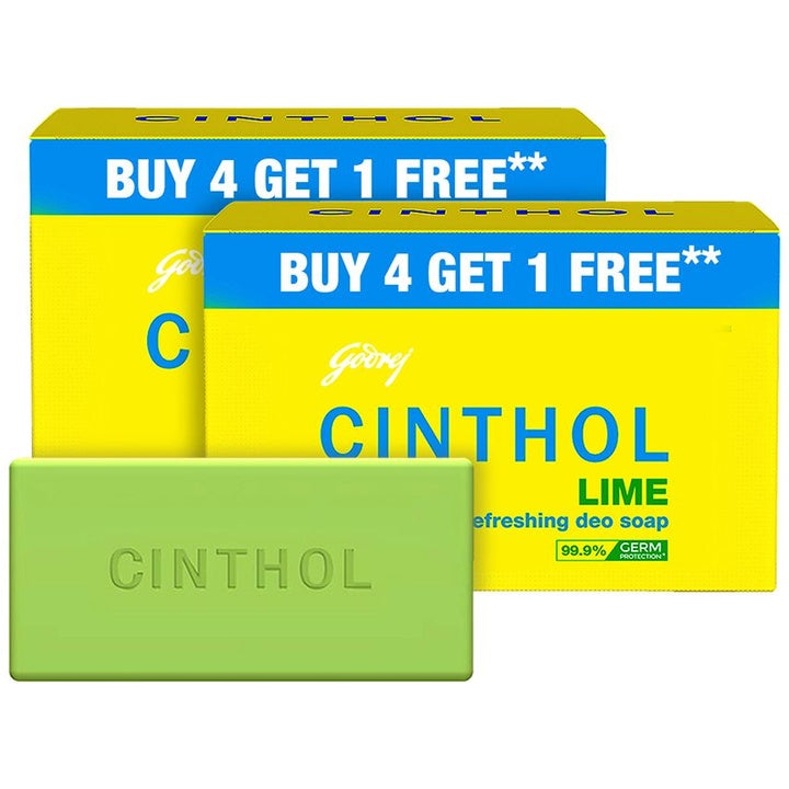 CINTHOL Set of 10 Lime Refreshing Deo Soap Combo - 150g Each