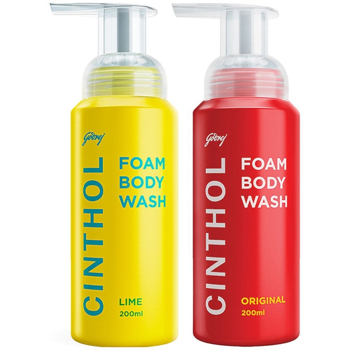 CINTHOL Set of 2 Original & Lime Foam Body Wash - 200ml each