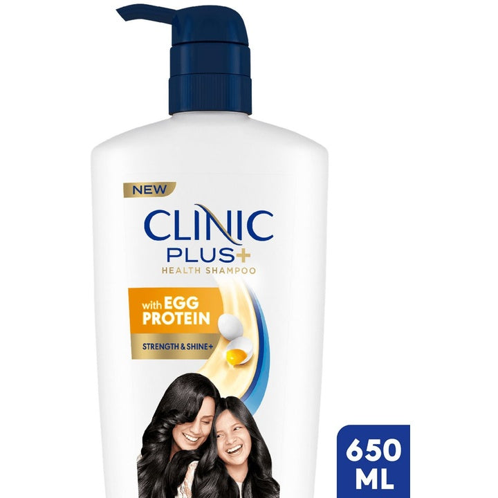 Clinic Plus Strength & Shine Shampoo with Egg Protein To Boost Hair Shine - 650 ml