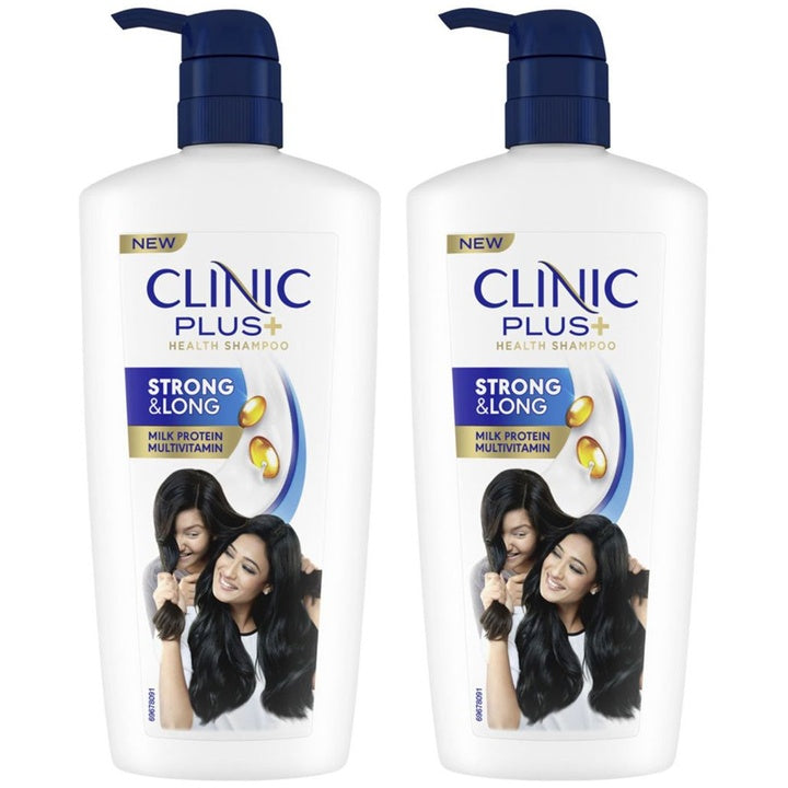 Clinic Plus Set Of 2 Strong & Long Shampoo with Milk Protein & Multivitamins - 650ml Each