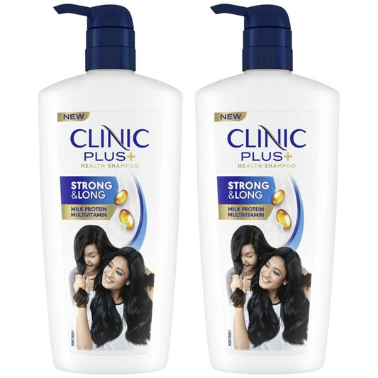 Clinic Plus Set Of 2 Strong & Long Shampoo with Milk Protein & Multivitamins - 650ml Each