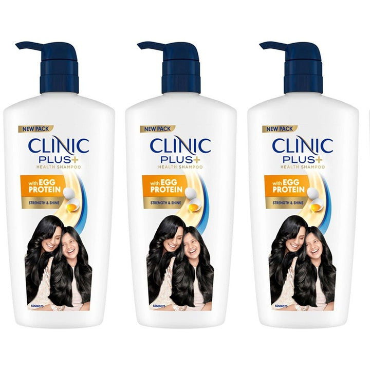Clinic Plus Set Of 3 Strength & Shine Shampoo With Egg Protein - 650ml Each