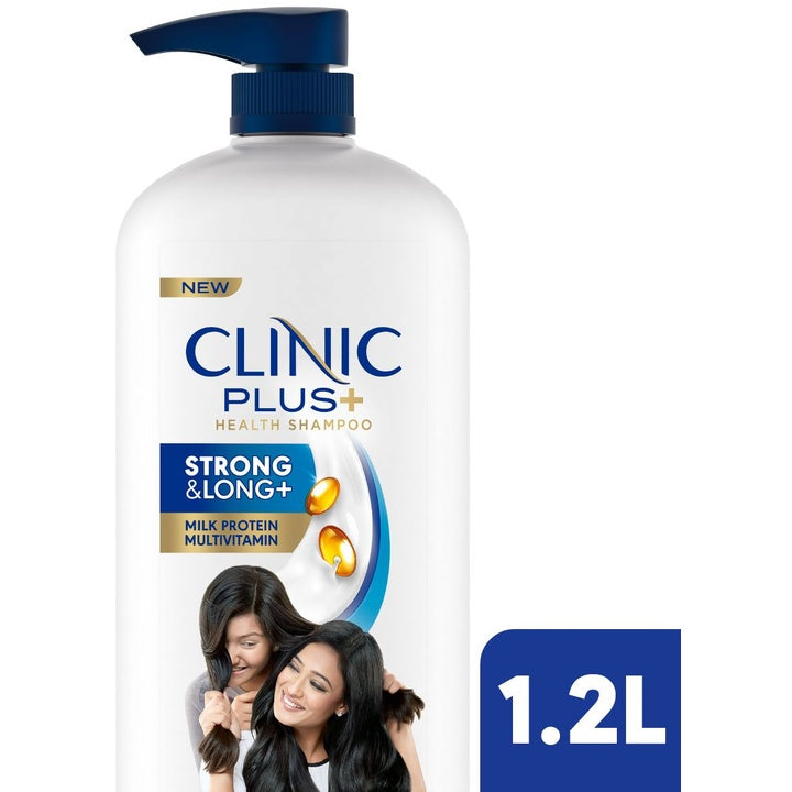 Clinic Plus Strong & Long Hairfall Control Shampoo with Milk Protein for Daily Use - 1.2L