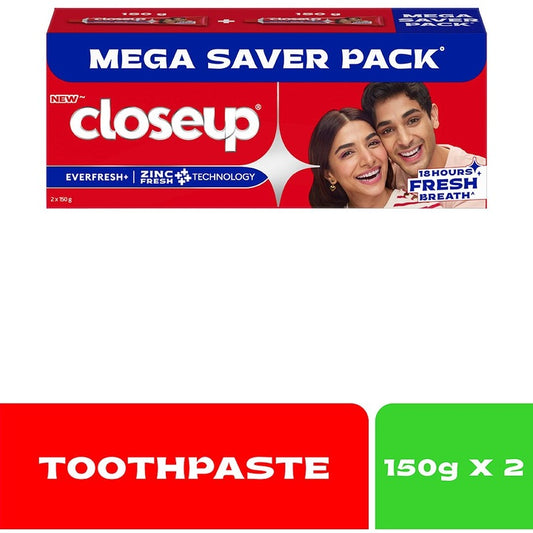 Closeup Set of 2 VLP Megasaver Red Hot Gel Toothpaste - 150g each