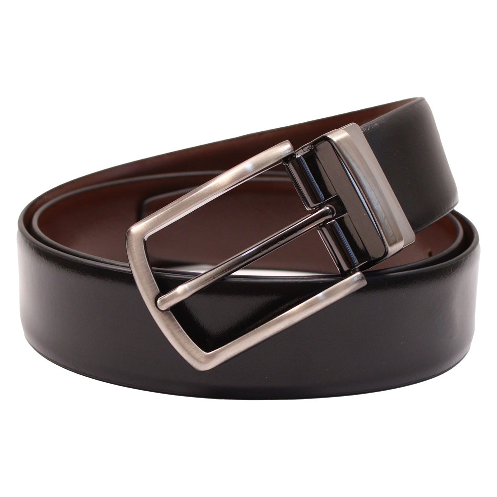Cops Italian Reversible Leather Black & Brown Belt (Rk35Lipari) - Size 36-40