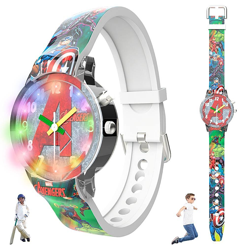 Disney Avengers Kids Analog Watch with Glowing LED Lights (3-12 Years) - 1 U