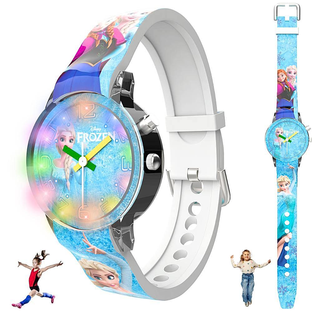 Disney Frozen Kids Analog Watch with Glowing LED Lights (3-12 Years) - 1 U