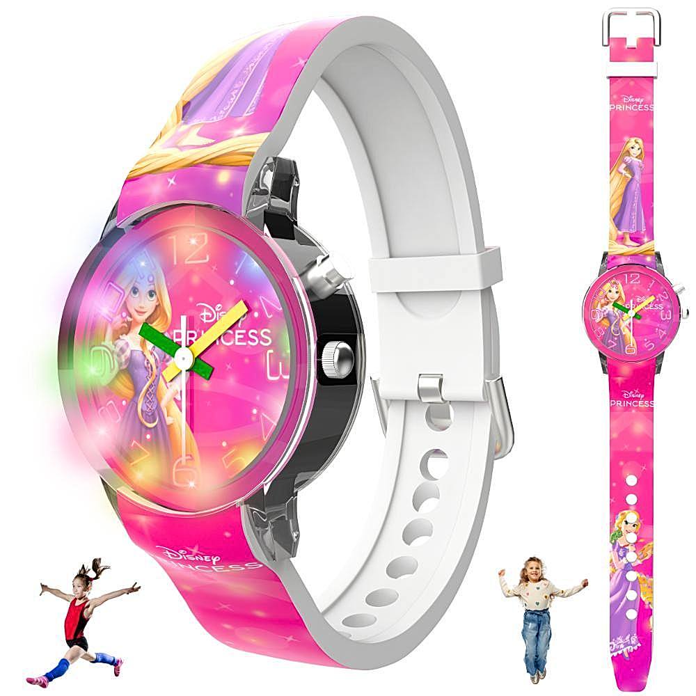 Disney Princess Kids Analog Watch with Glowing LED Lights (3-12 Years) - 1 U