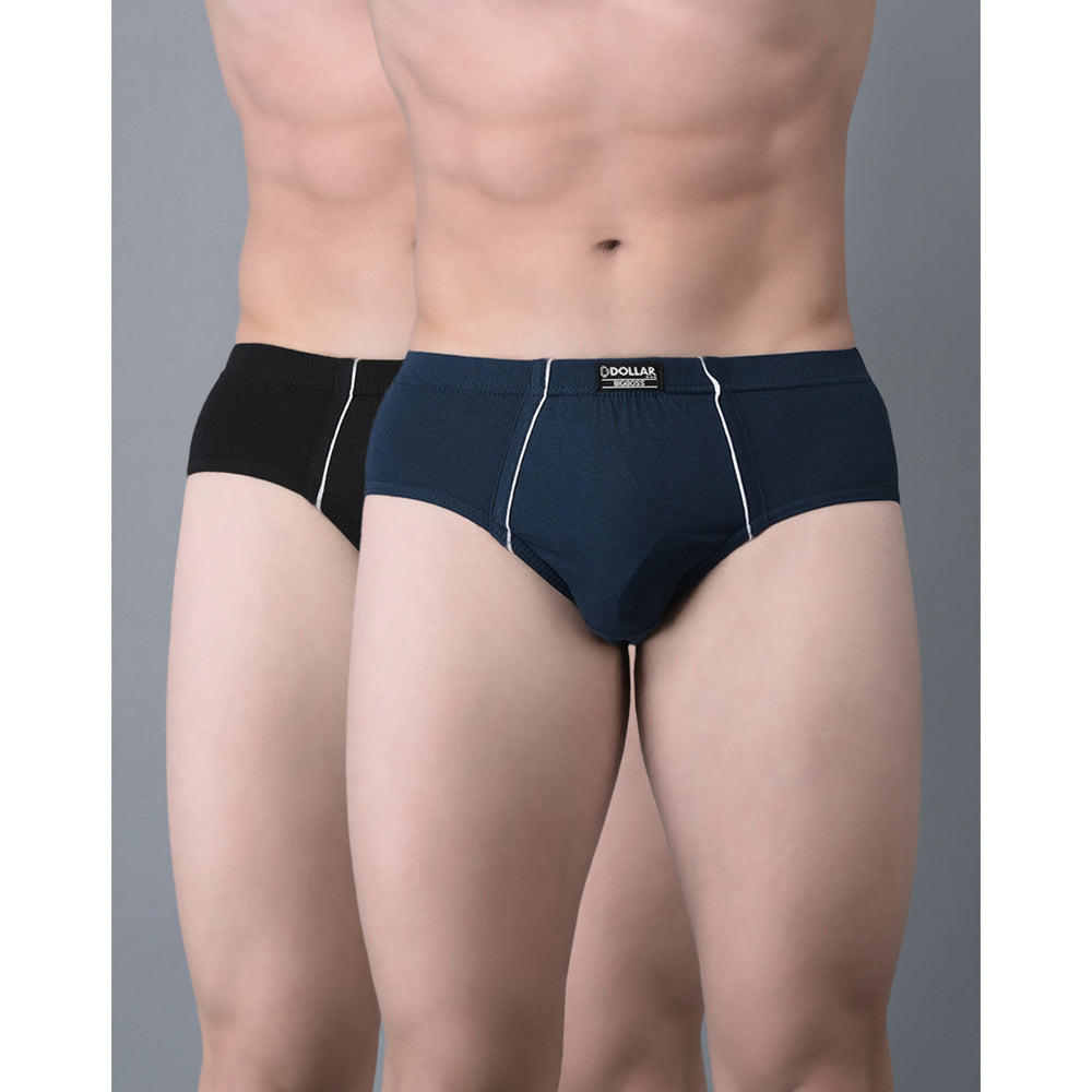Dollar Bigboss Midas Men's Brief - 100 (XXL) - Assorted - 2 Pieces - Size M