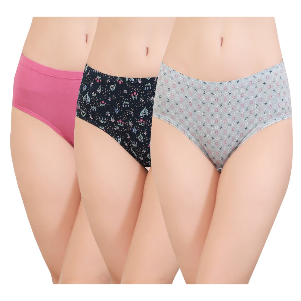 In Shape Ladies Inner Elastic Hipster Panties CMB2 (115 cm) 3 Pieces - Size M