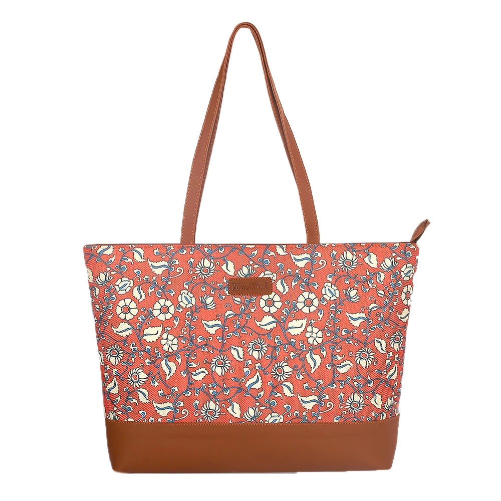 Misswish Women's Printed Tote Bag - Maroon - 1 U