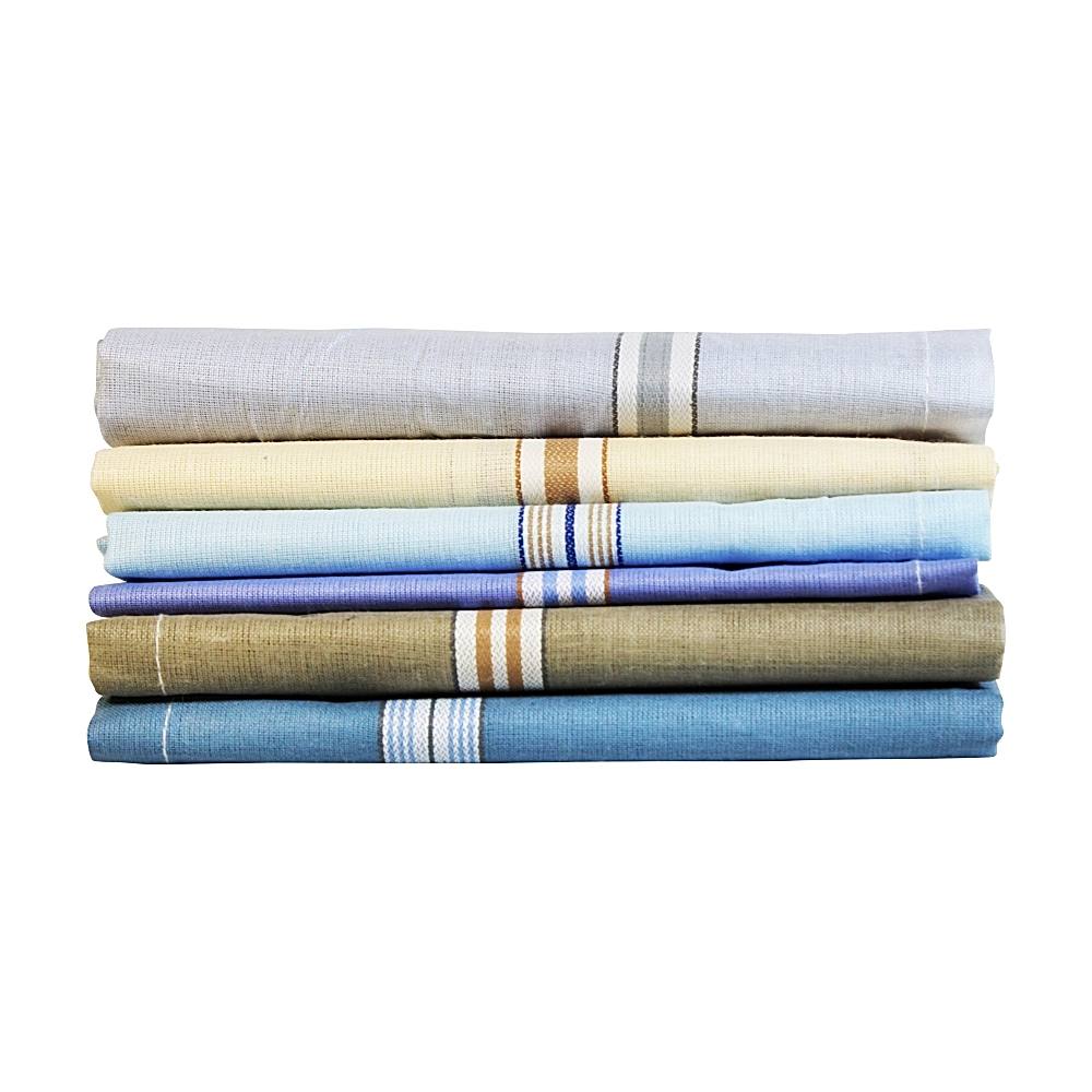 No Fuss Gent's Hanky - Multicolour - 6 U
