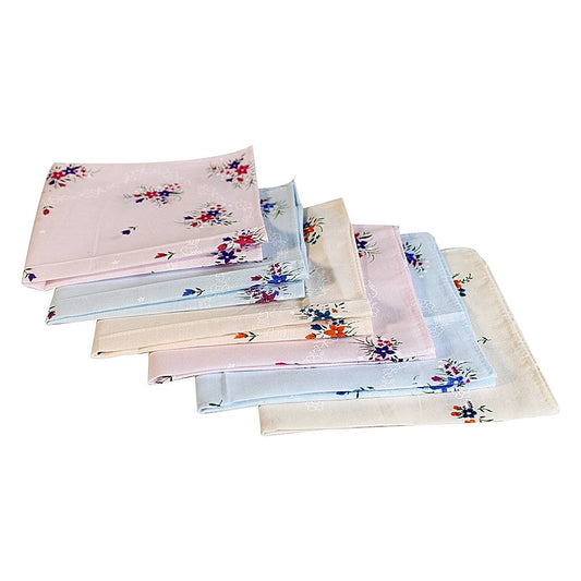 No Fuss Women's Hanky - Multicolour - 6 U