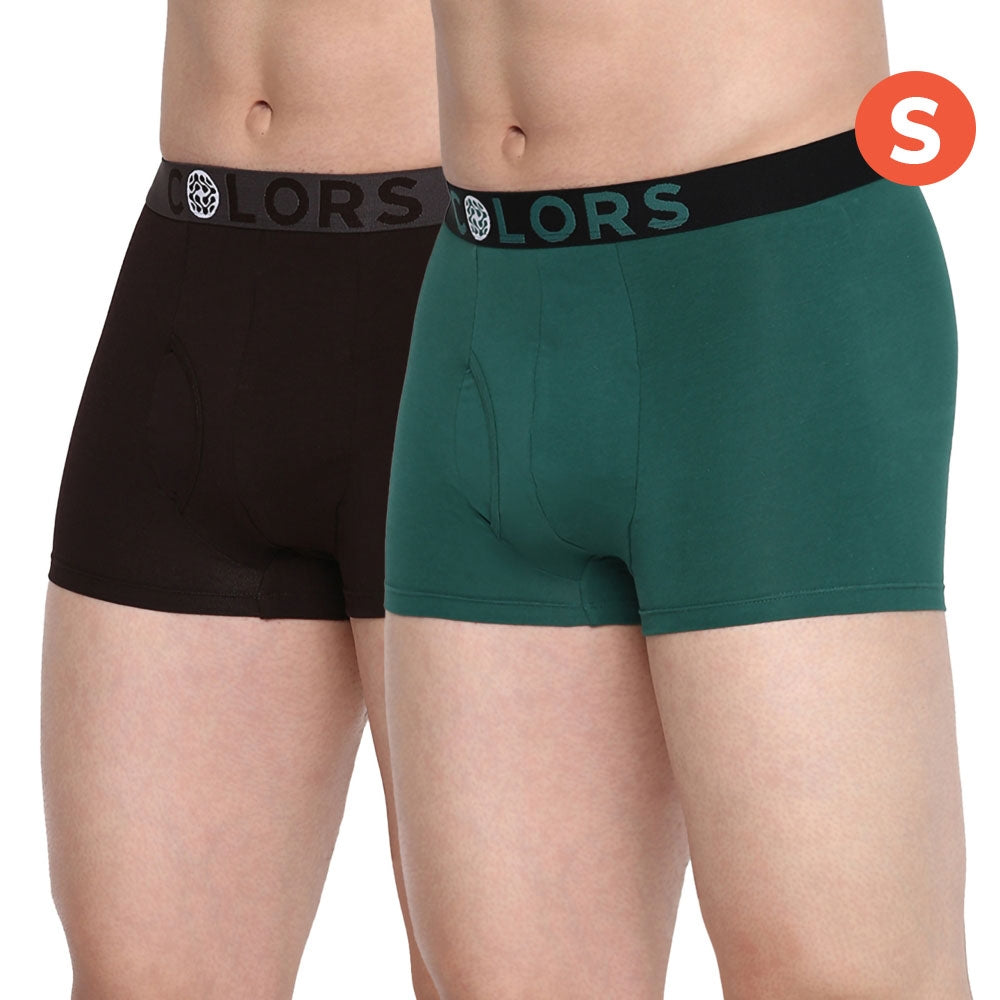 Rupa Frontline Colours Men's Trunk - 100 cm (XXL) - Teal Green & Brown - Size S