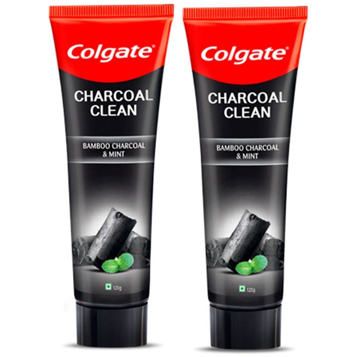 Colgate 2Pcs Charcoal Clean Gel Toothpaste with Wintergreen Mint - 120g each