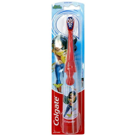 Colgate Kids Wonderwoman Battery Powered Electric Toothbrush - Red