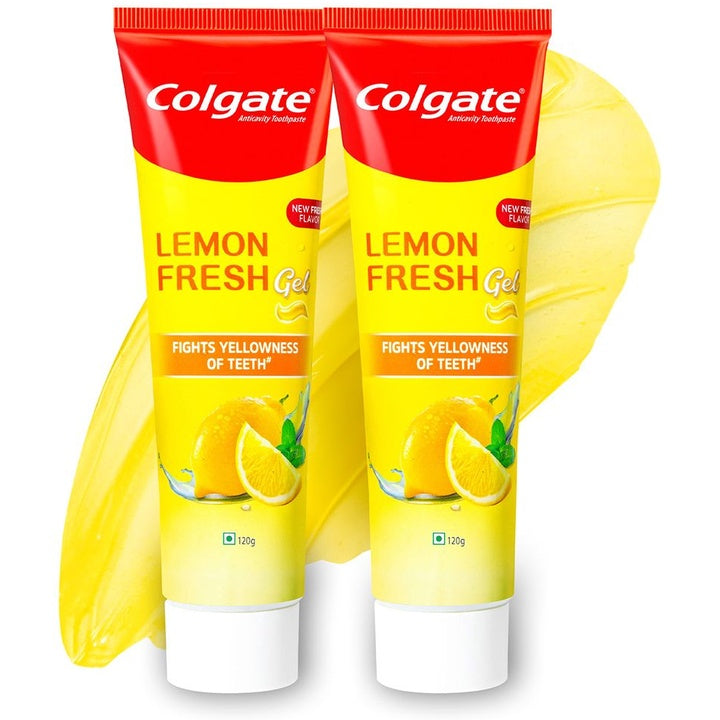 Colgate Lemon Fresh Gel Toothpaste to Fight Yellowness of Teeth - 240g