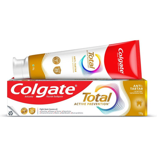 Colgate Total Anti-Tartar Anti-Germ Toothpaste with 1.5x Better Tartar Reduction - 150g