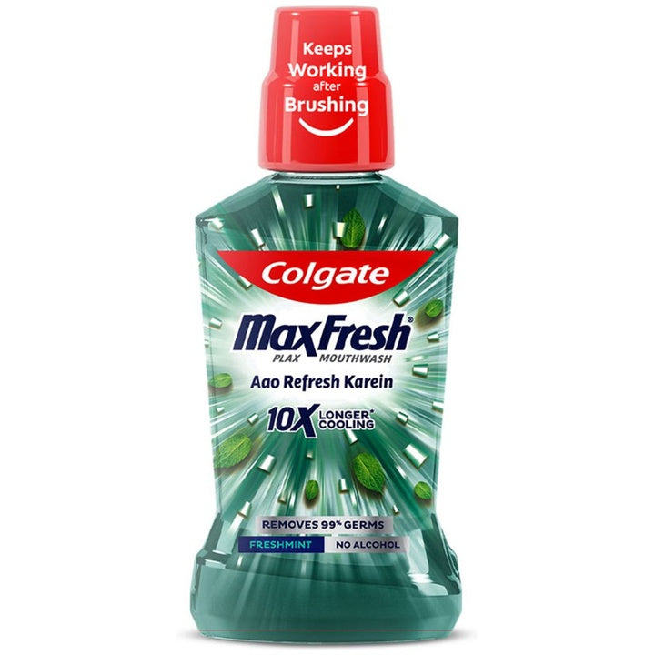Colgate Maxfresh Plax Antibacterial Fresh Mint Mouthwash - 500ml