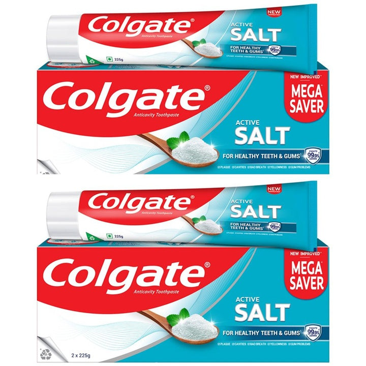 Colgate Set Of 2 Active Salt Toothpaste For Healthy Gums 225g Each - 2 Pcs Each Pack
