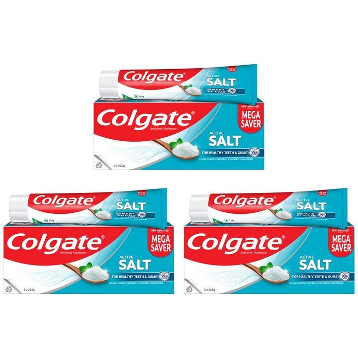 Colgate Set Of 6 Active Salt Toothpaste For Healthy Gums & Teeth - 225g Each