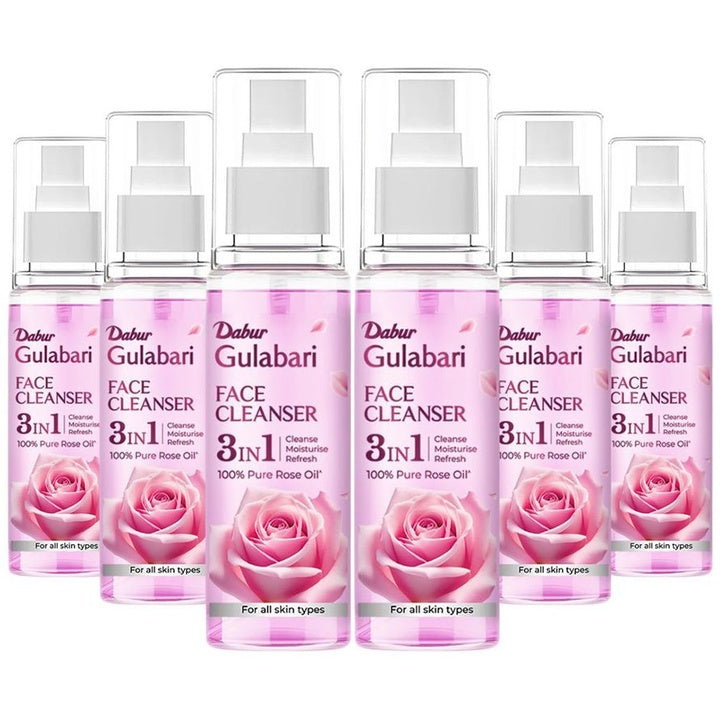 Dabur Set of 6 Gulabari Rose Glow Face Cleanser Spray - 100 ml each