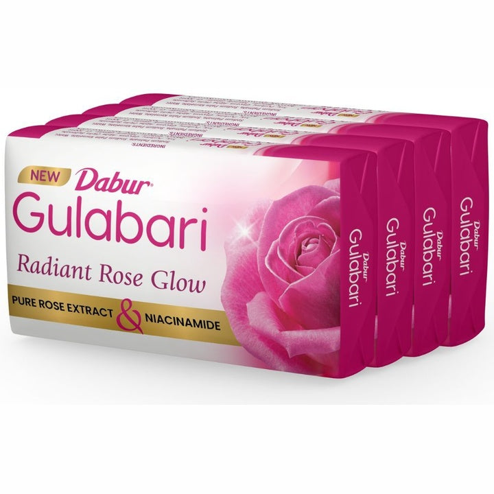 Dabur Set of 4 Gulabari Radiant Rose Glow Soap with Niacinamide - 150 g each