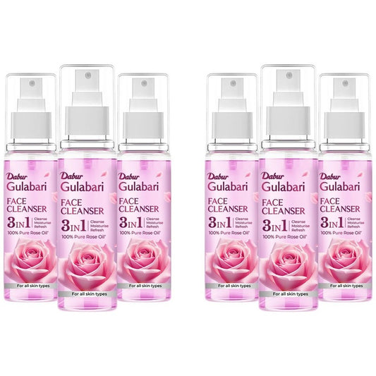 Dabur Set Of 6 Gulabari Rose Glow Face Cleanser For Balanced & Hydrated Skin- 100ml Each