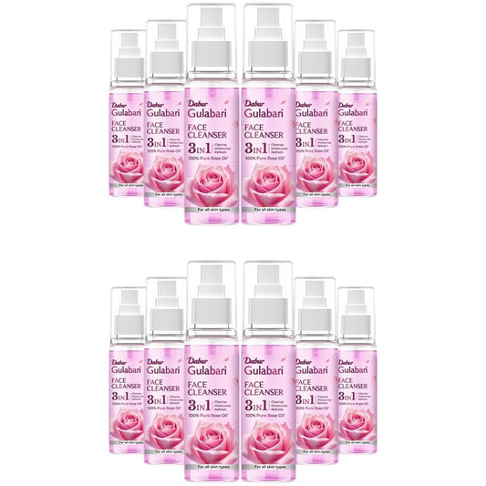 Dabur Set of 12 Gulabari Rose Glow Face Cleanser Spray - 100 ml each