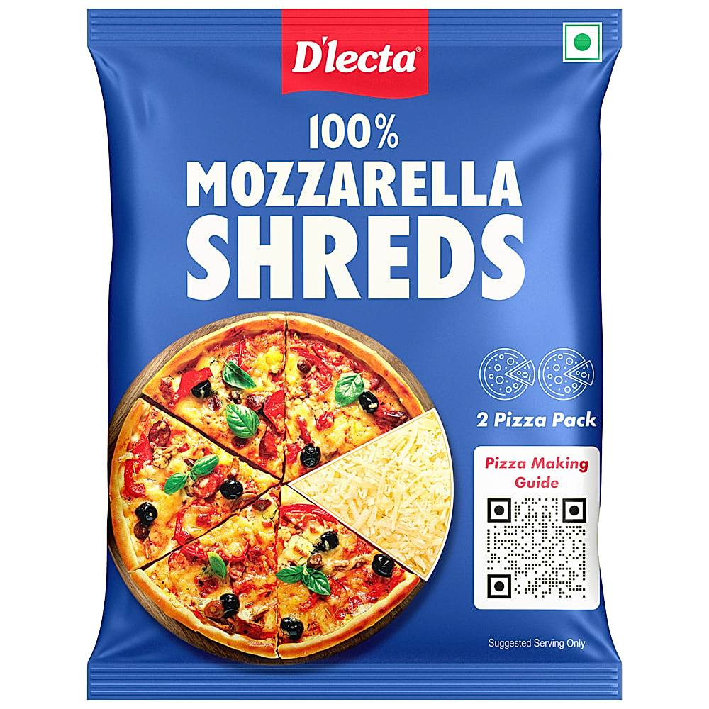 D'lecta Frozen Shredded Mozzarella Cheese - 140 g