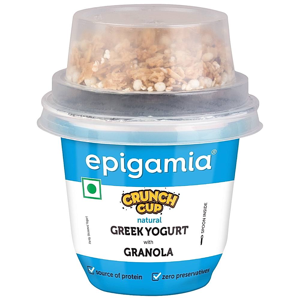 Epigamia Crunch Cup Natural Greek Yogurt With Granola - 115 g