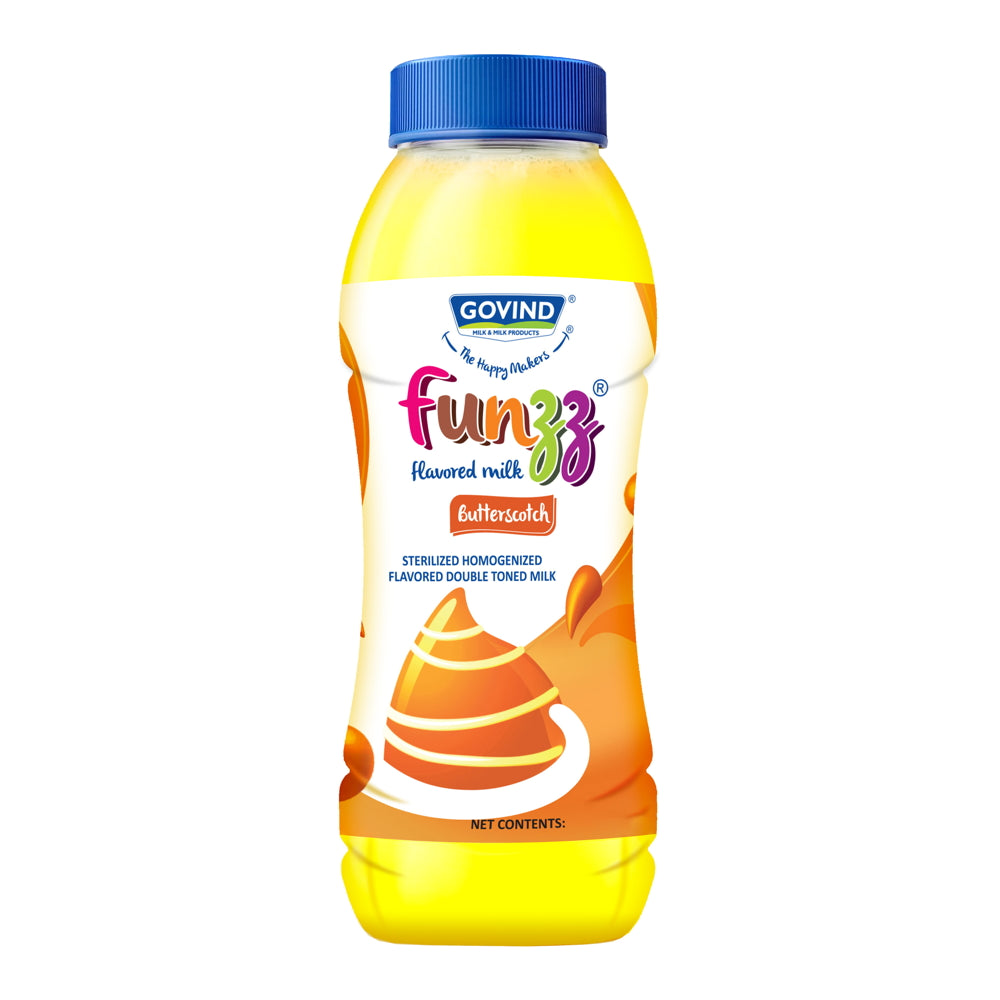 Govind Funzz Butterscotch Flavoured Milk Bottle - 200 ml