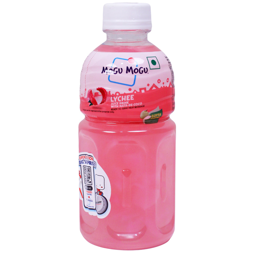 Mogu Mogu Lychee Juice Drink With Nata De Coco - 300 ml