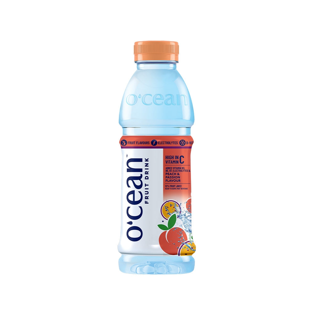 O'cean Fruit Drink - Peach & Passion Fruit Flavour - 500 ml