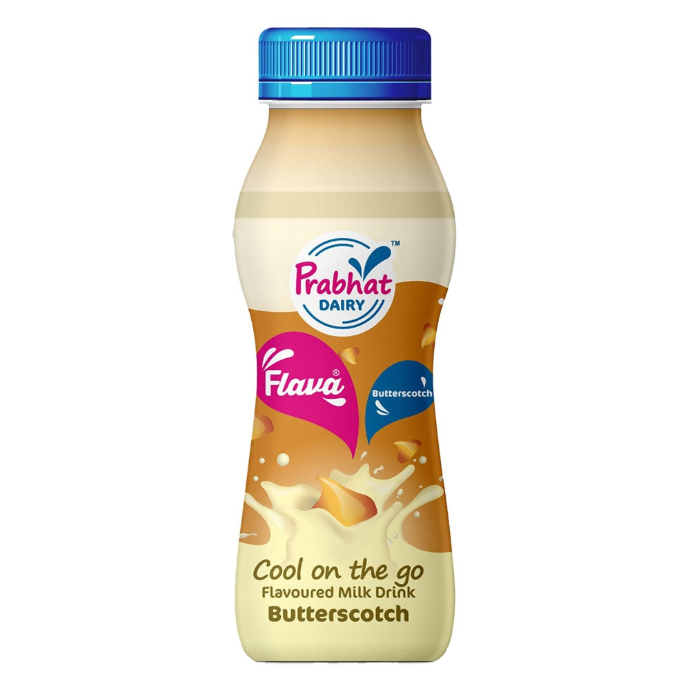 Prabhat Butterscotch Flavoured Milk Bottle - 180 ml