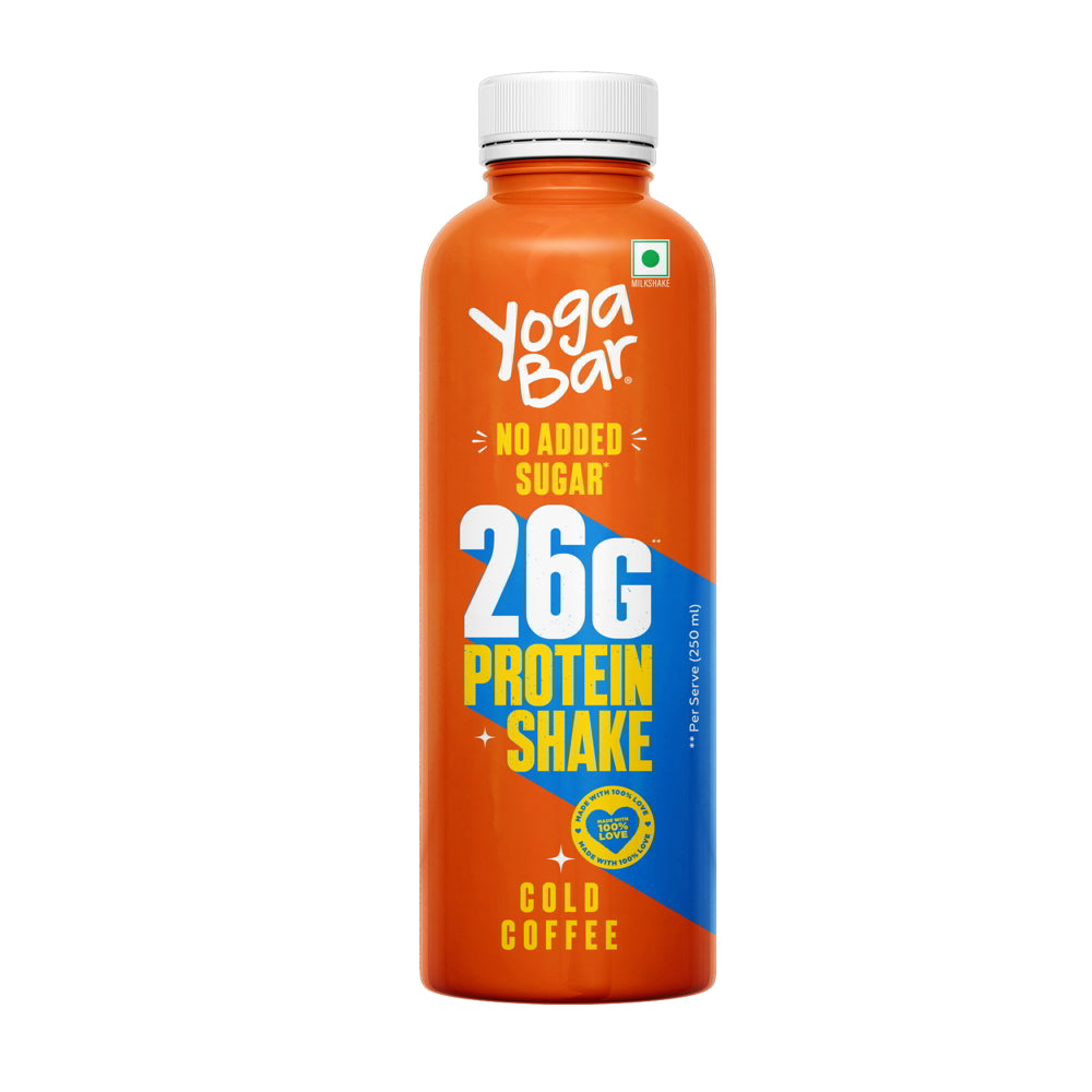 Yoga Bar No Added Sugar 26 g Protein Shake Cold Coffee - 250 ml