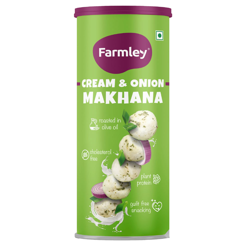 Farmley Cream & Onion Makhana Jar